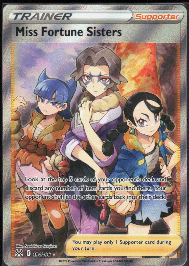 Miss Fortune Sisters (Full Art) 194/196 Holofoil UR SWSH11: Lost O... NM Pokemon