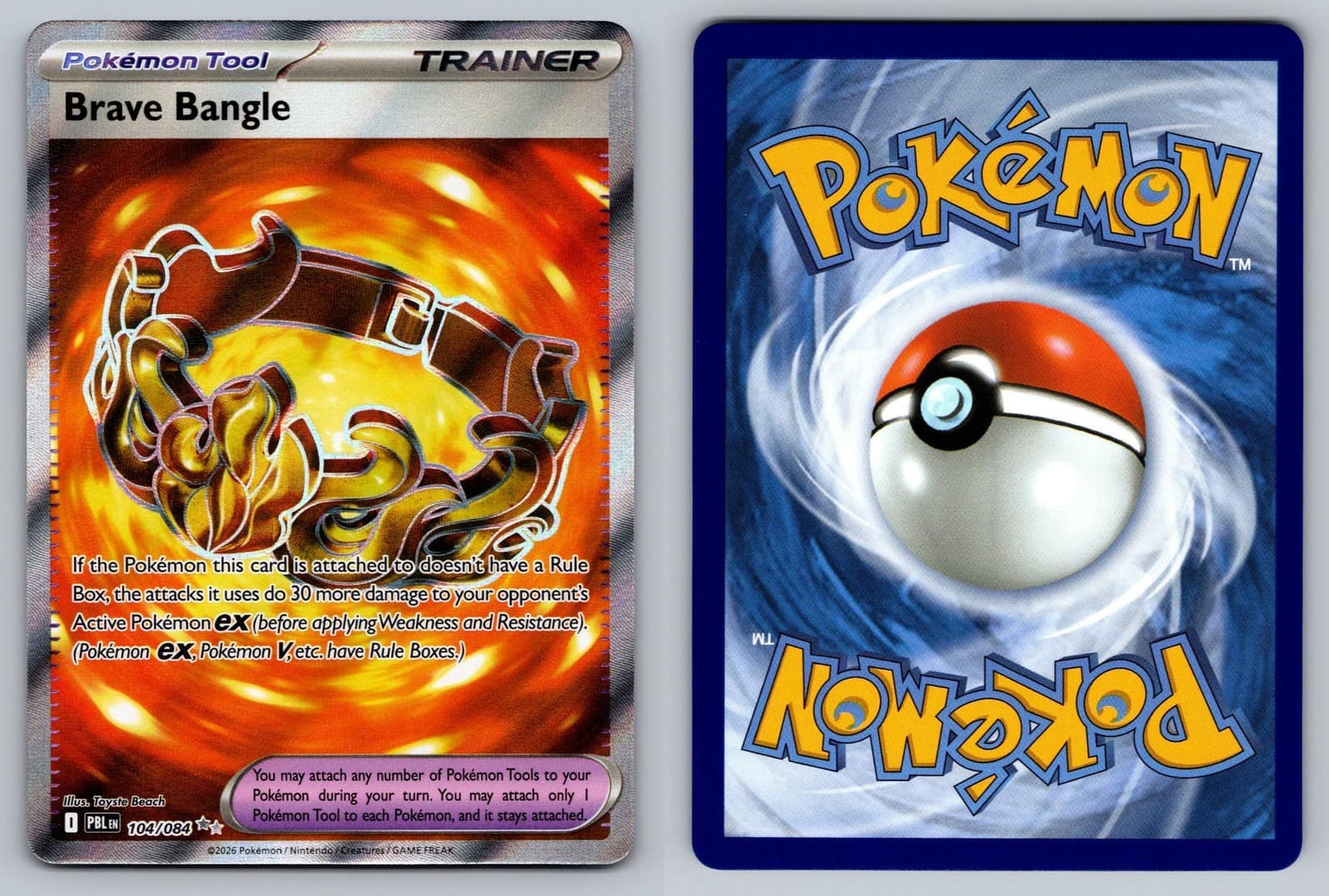 Brave Bangle 104/084 Ultra Rare Pitch Black Pokemon Holo NM