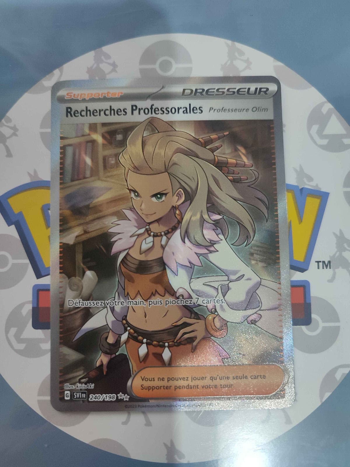 Carte Pokémon Recherches Professorales Full Art 240/198 Ecarlate et Violet