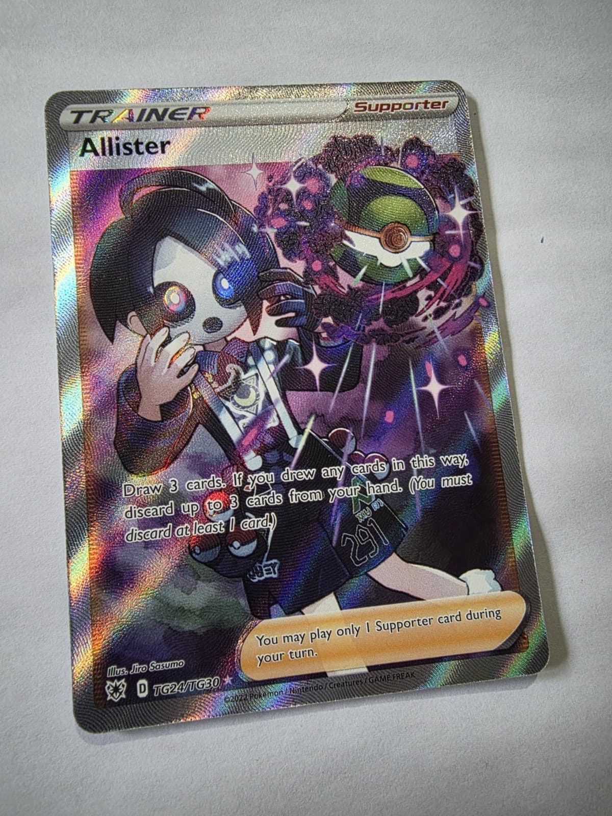 Allister TG24/TG30 Swsh10: Astral Radiance Trainer Gallery Holo