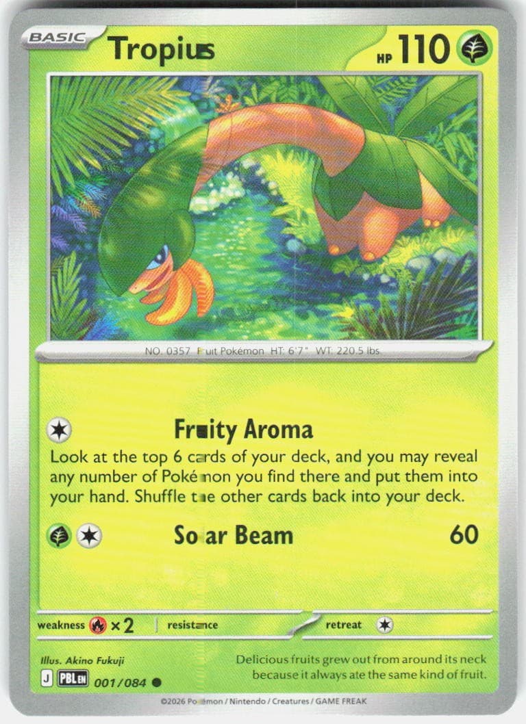 Pokemon Pitch Black Tropius 001/084] NM 1-17