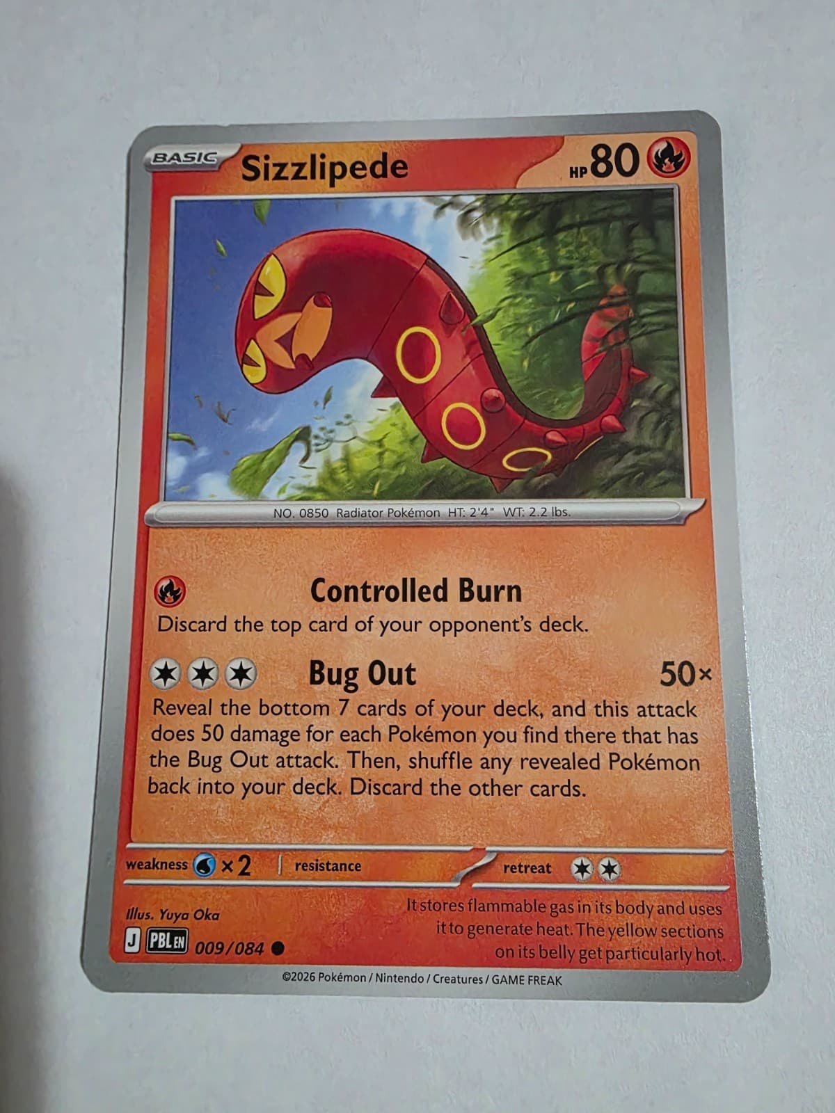 Pokemon Pitch Black Sizzlipede 09/84 common NM