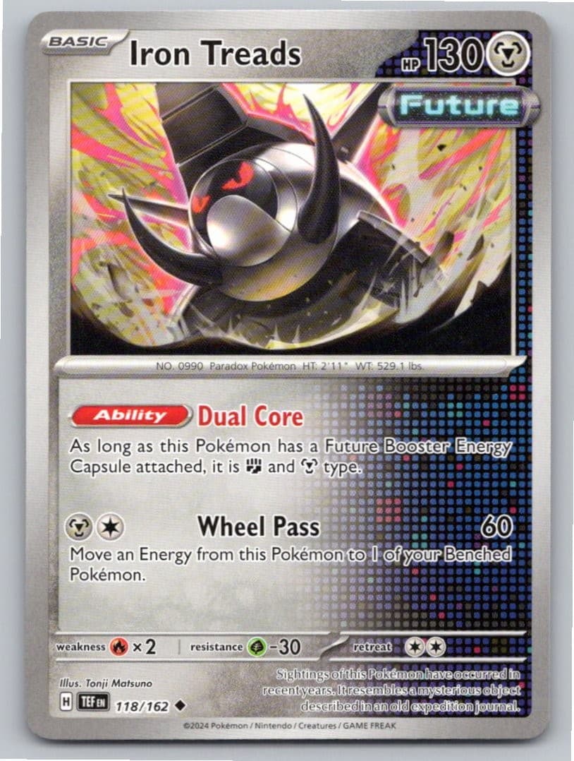 2024 POKEMON IRON TREADS TEMPORAL FORCES 118/162 UNCOMMON NM A27747 FREE S&H