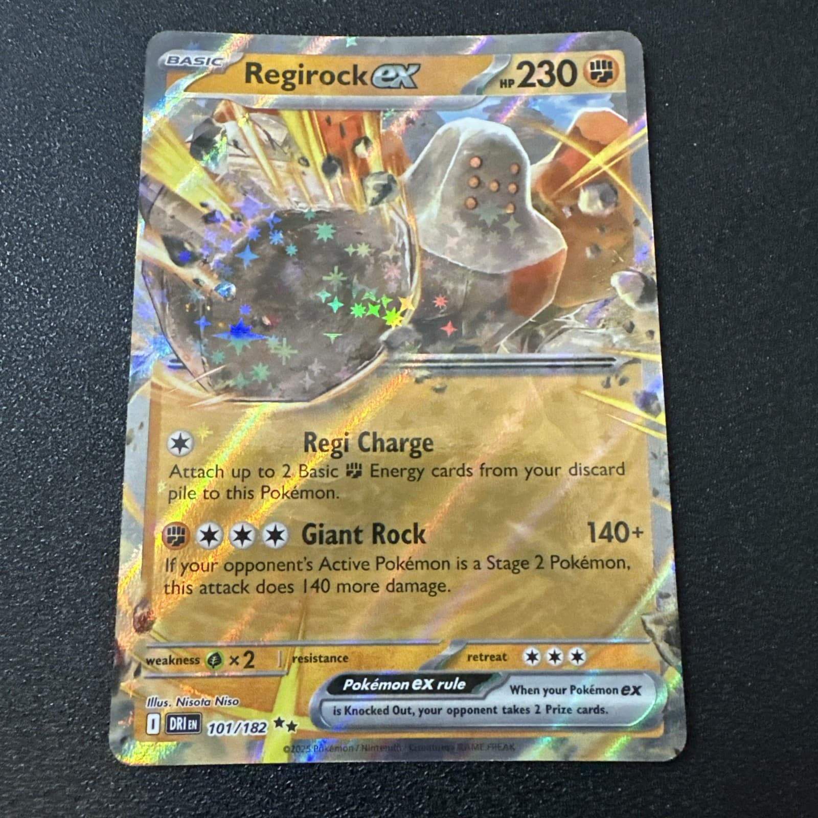Pokemon Regirock ex - Double Rare SV10: Destined Rivals 101/182 NM