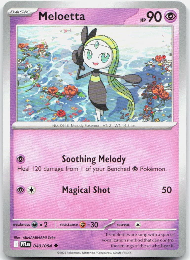 Meloetta 040/094 40 ME02 Phantasmal Flames U NM English Pokémon
