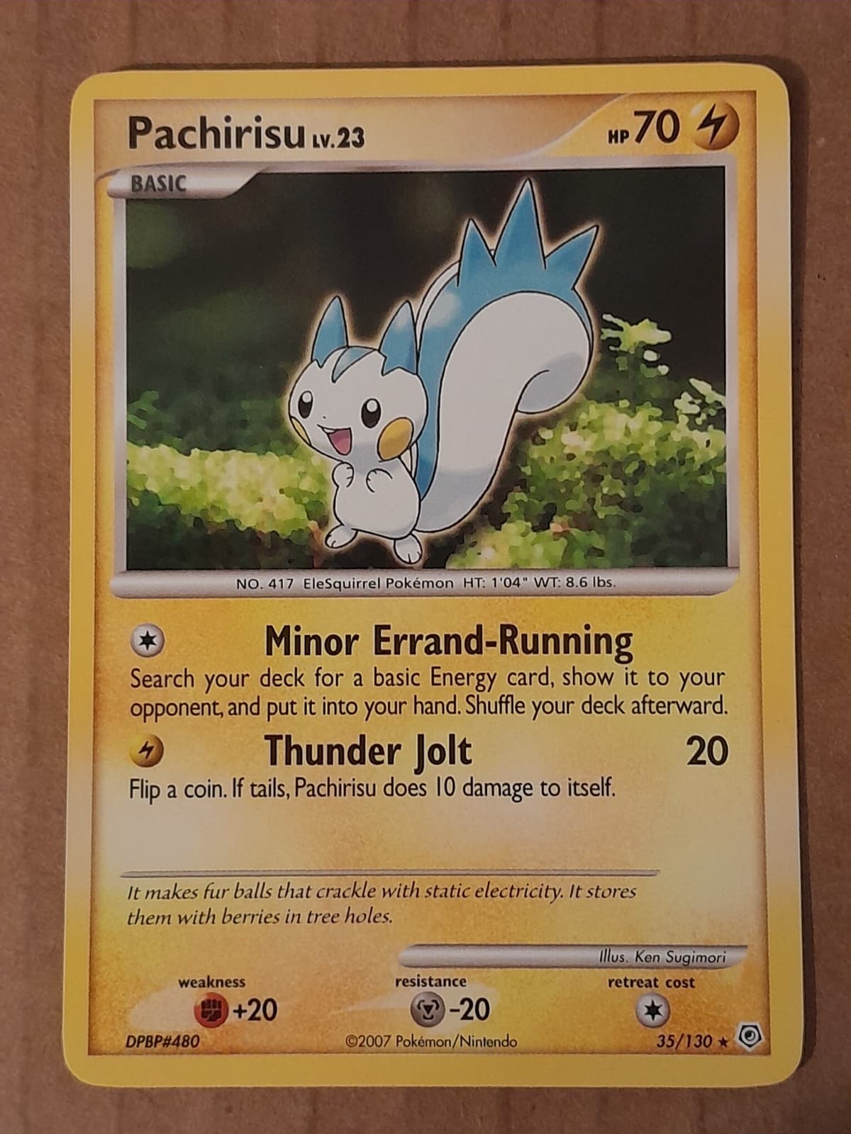 Pokemon Pachirisu 35/130 Diamond & Pearl MP See Pictures