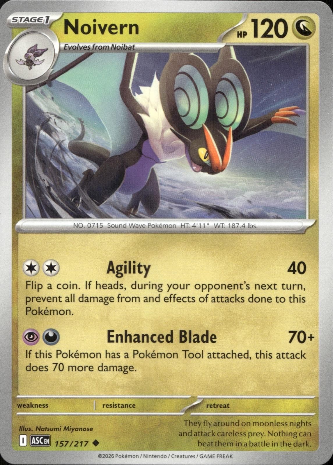 Noivern 157/217 Uncommon Ascended Heroes Pokemon Near Mint