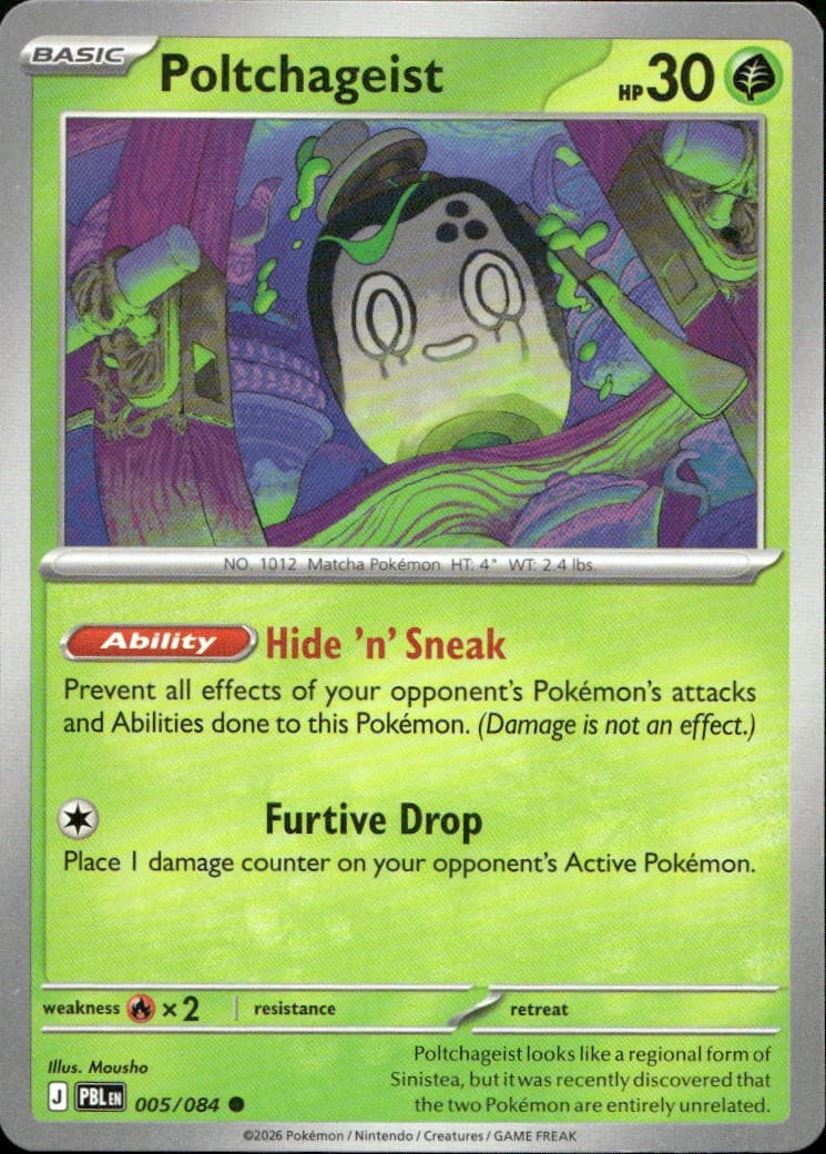 Poltchageist 5 ME05 Pitch Black C NM Pokémon — English