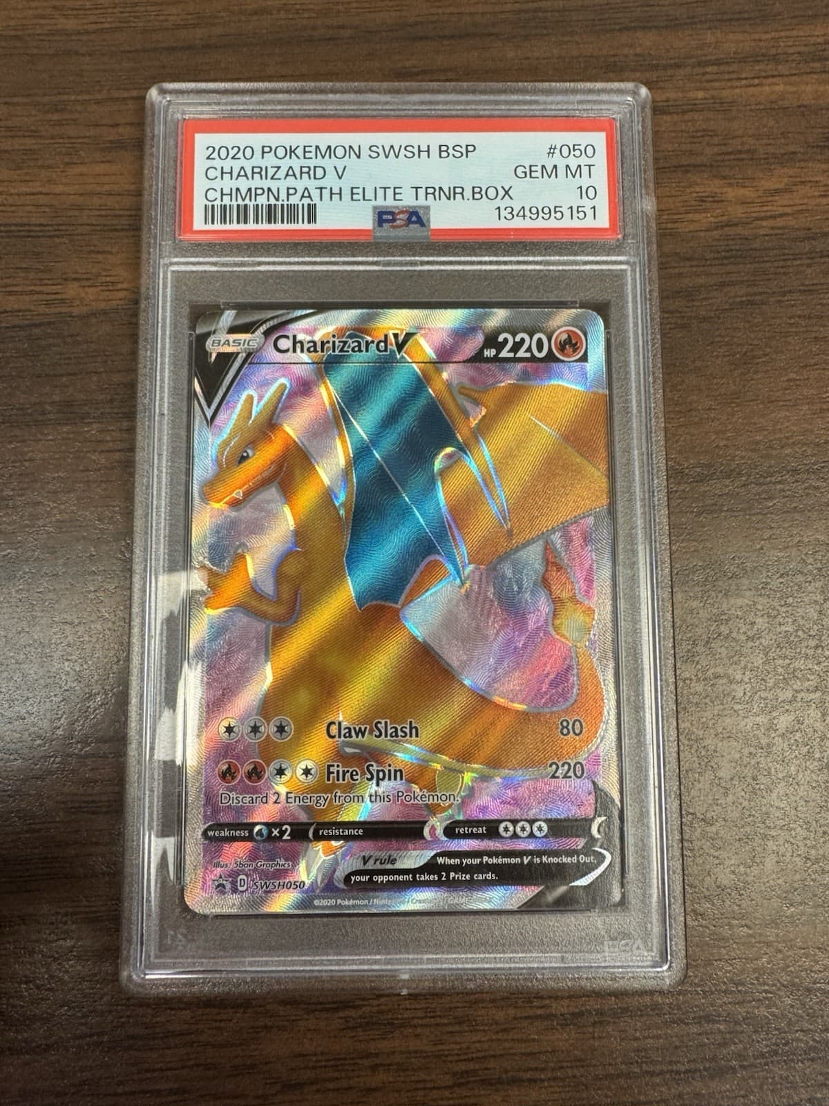 Pokemon Charizard V SWSH050 2020 SWSH Black Star Promo Holo PSA 10