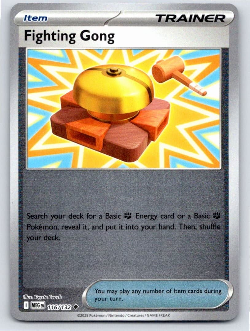 2025 POKEMON FIGHTING GONG MEGA EVOLUTION 116/132 UC NM A72371 FREE S&H
