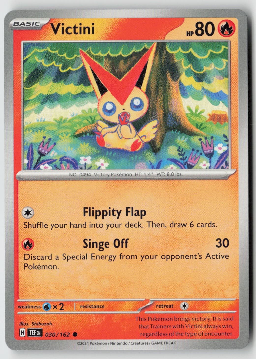 Victini 030/162 Common Temporal Forces Pokemon Near Mint SHIBUZOH.