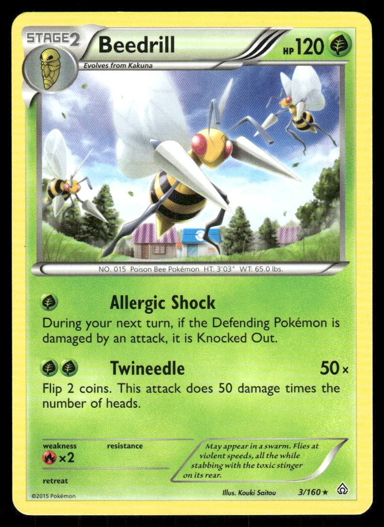 Beedrill 3/160 Rare XY - Primal Clash EN Near Mint