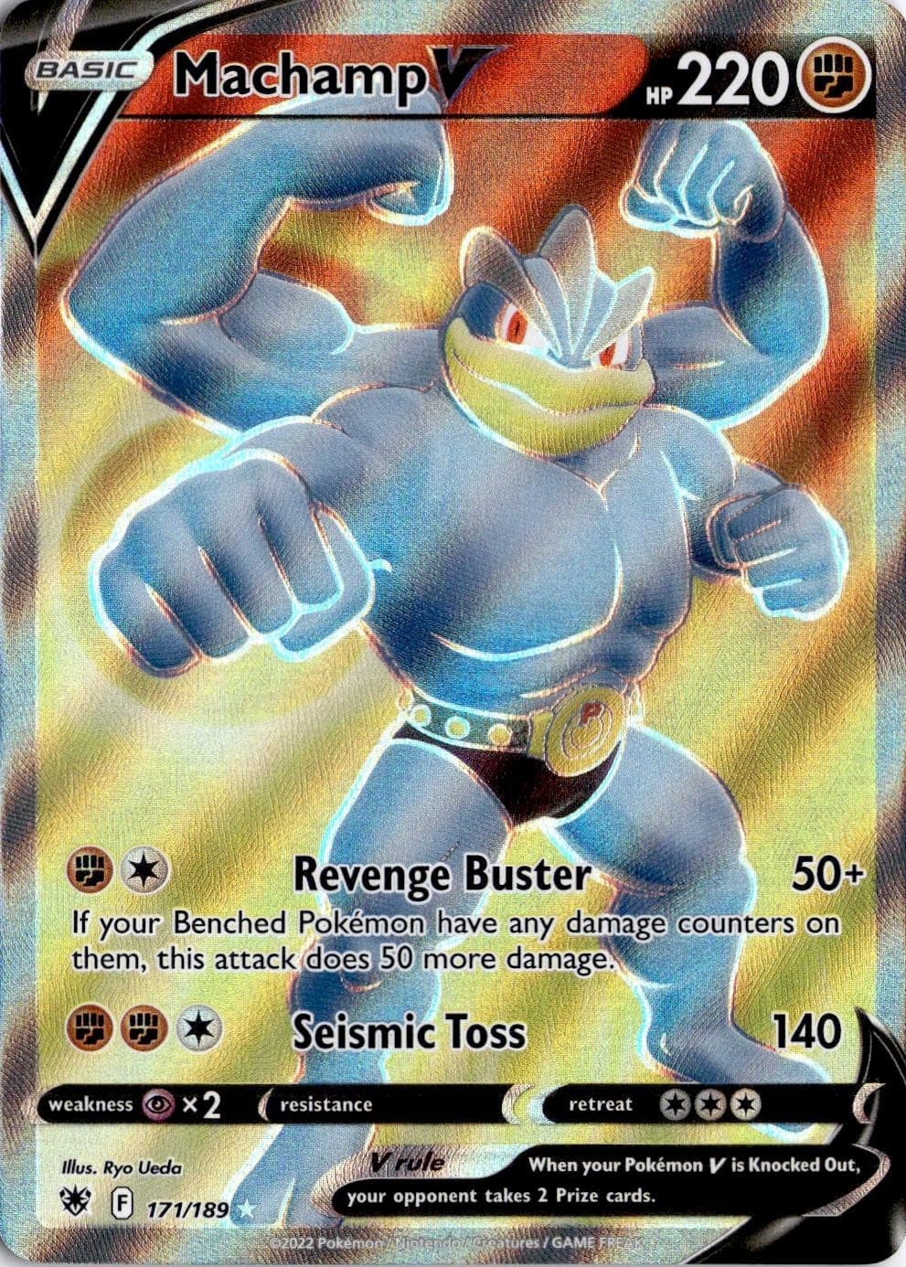 Machamp V 171/189 Ultra Rare Astral Radiance Pokemon Holo Near Mint