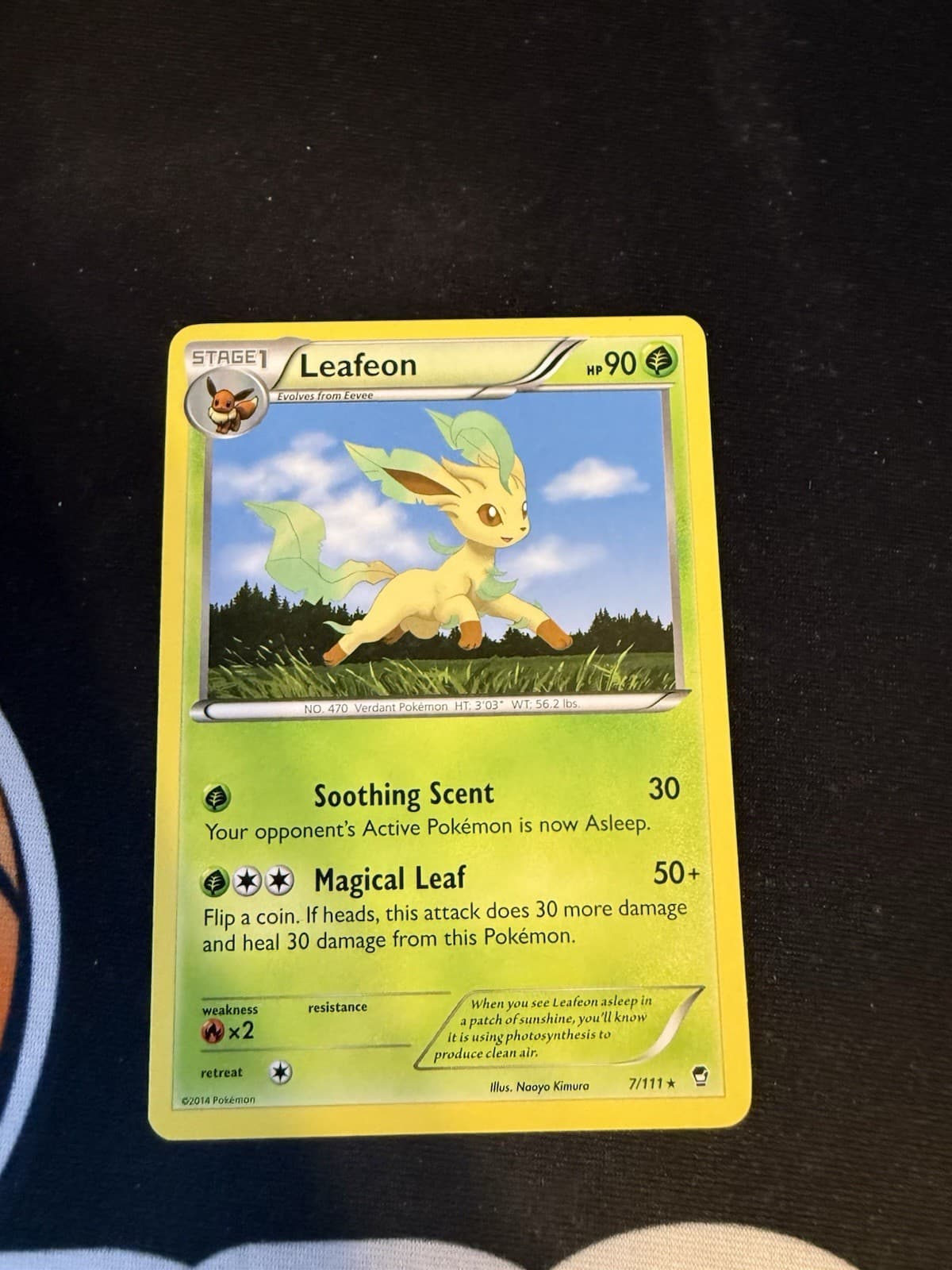 Leafeon 7/111 Rare Furious Fists Pokemon Lightly Played
