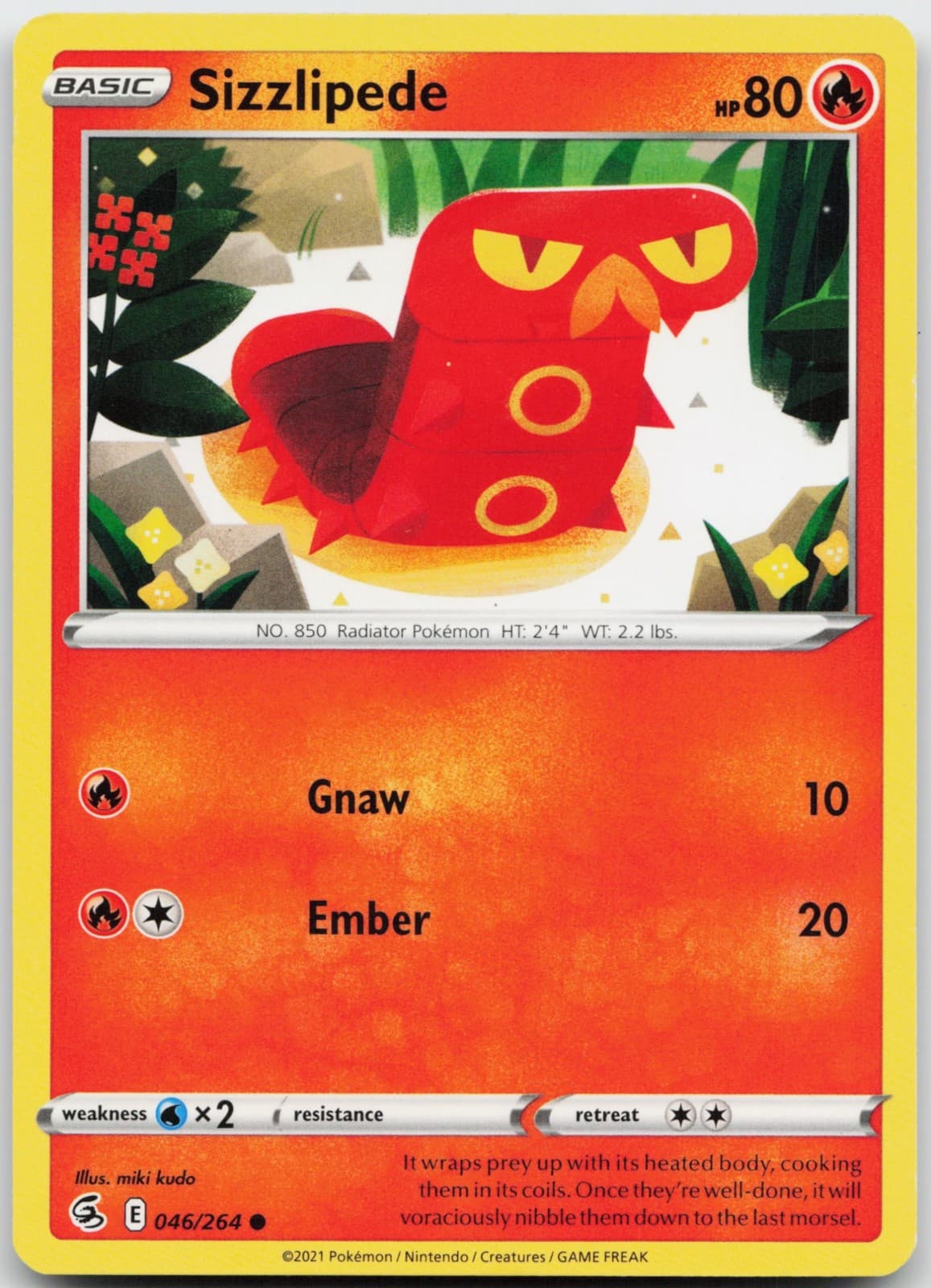 Sizzlipede (46) Pokemon SWSH08: Fusion Strike 046/264 MP
