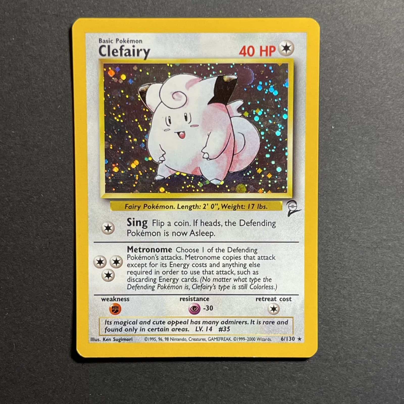 Clefairy 6/130 LP Holo Rare - 2000 Base Set 2 WOTC - Pokemon TCG - US Seller!