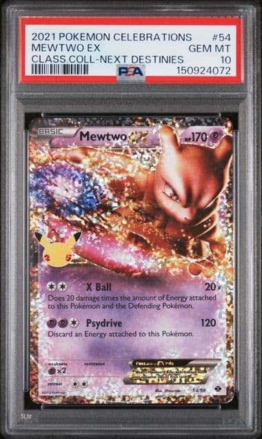 PSA 10 GEM MINT Mewtwo ex Celebrations Classic Collection 2021 Pokemon 54/99