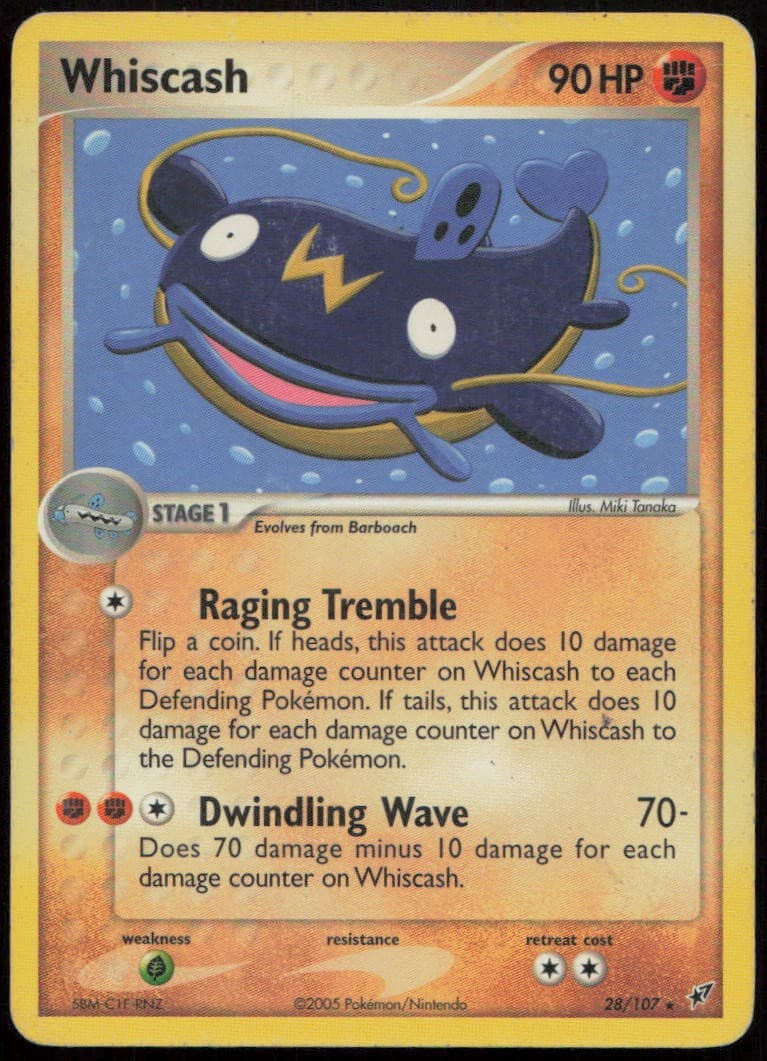 Whiscash 28/107 HP Deoxys Rare Pokemon