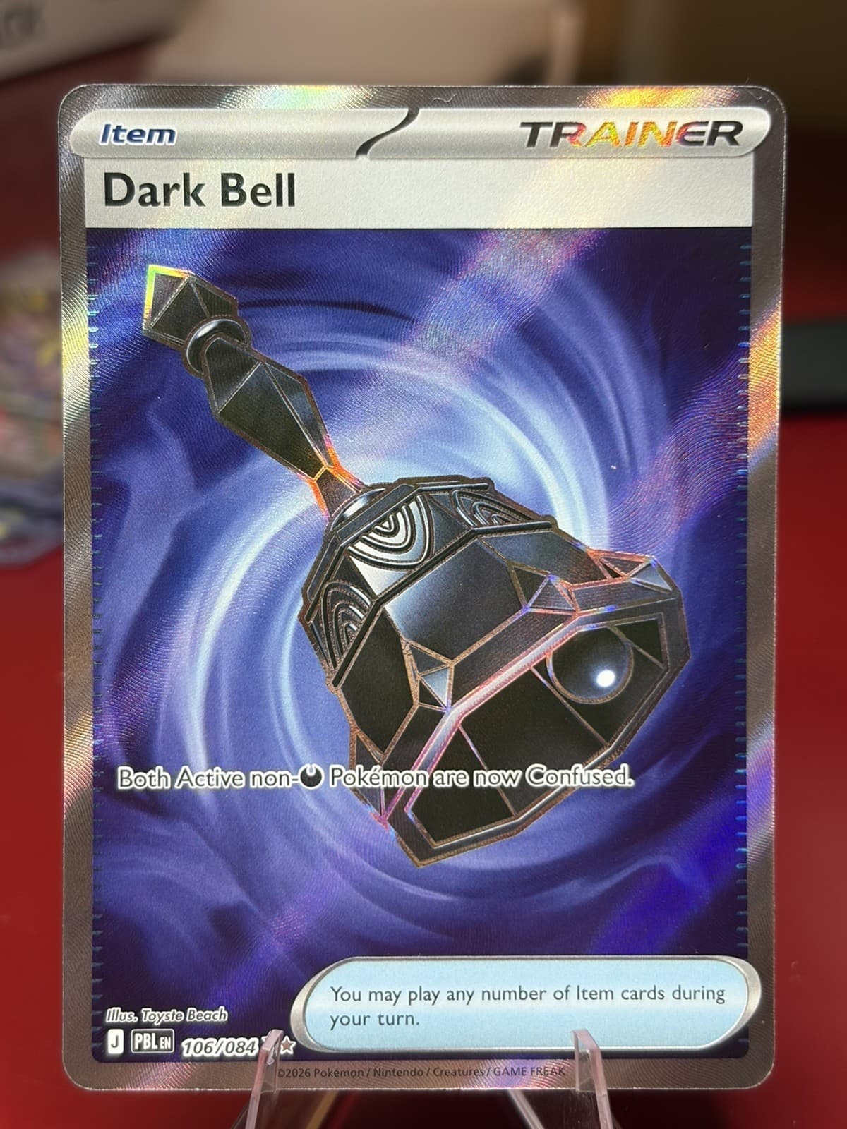 Dark Bell 106/084 Ultra Rare Full Art Pitch Black Pokemon TCG NM