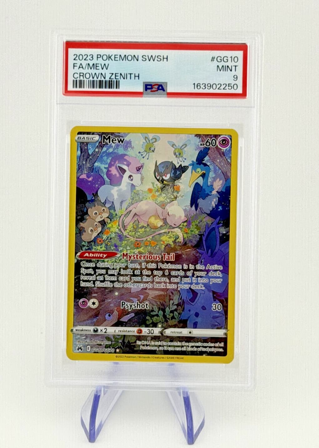 2023 Pokemon Sword & Shield Crown Zenith #GG10 Full Art Mew PSA 9