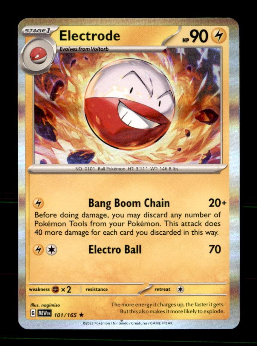 Electrode 101/165 Rare 151 Pokemon Holo Near Mint