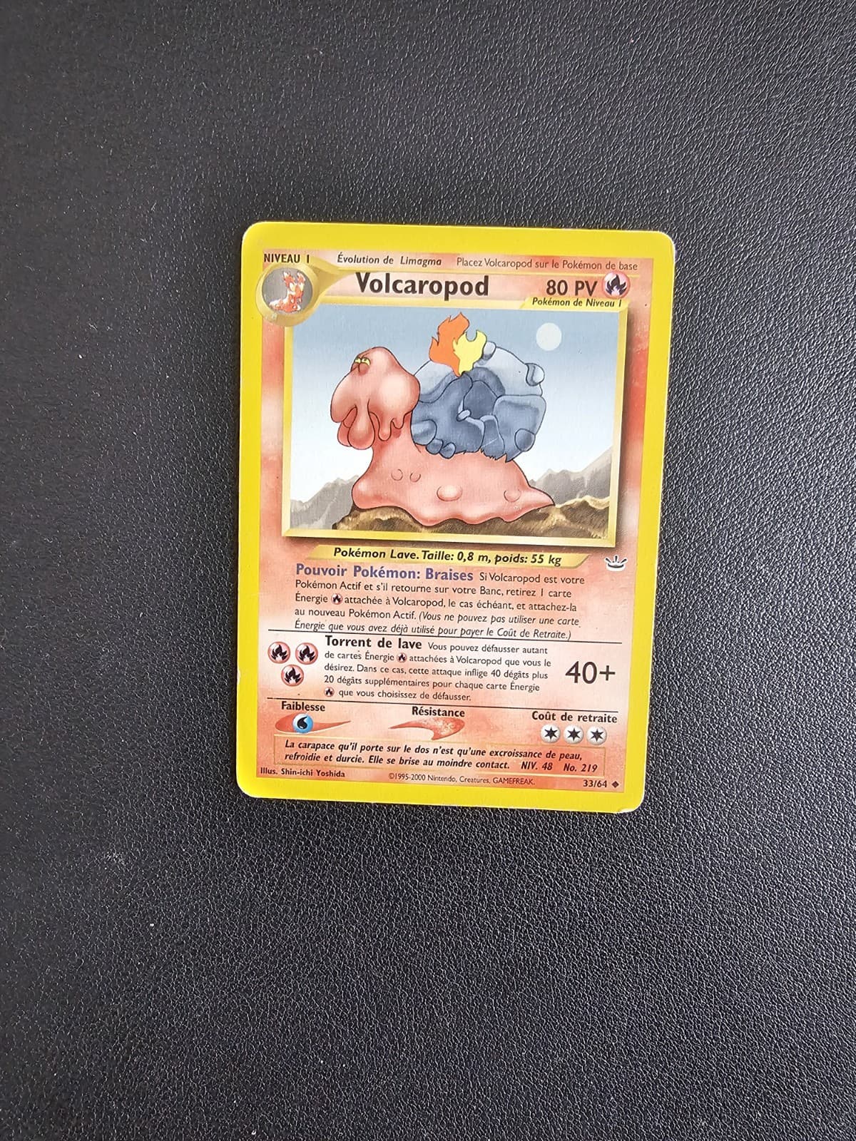 Carte Pokémon Volcaropod 33/64 néo révélation wizards FR