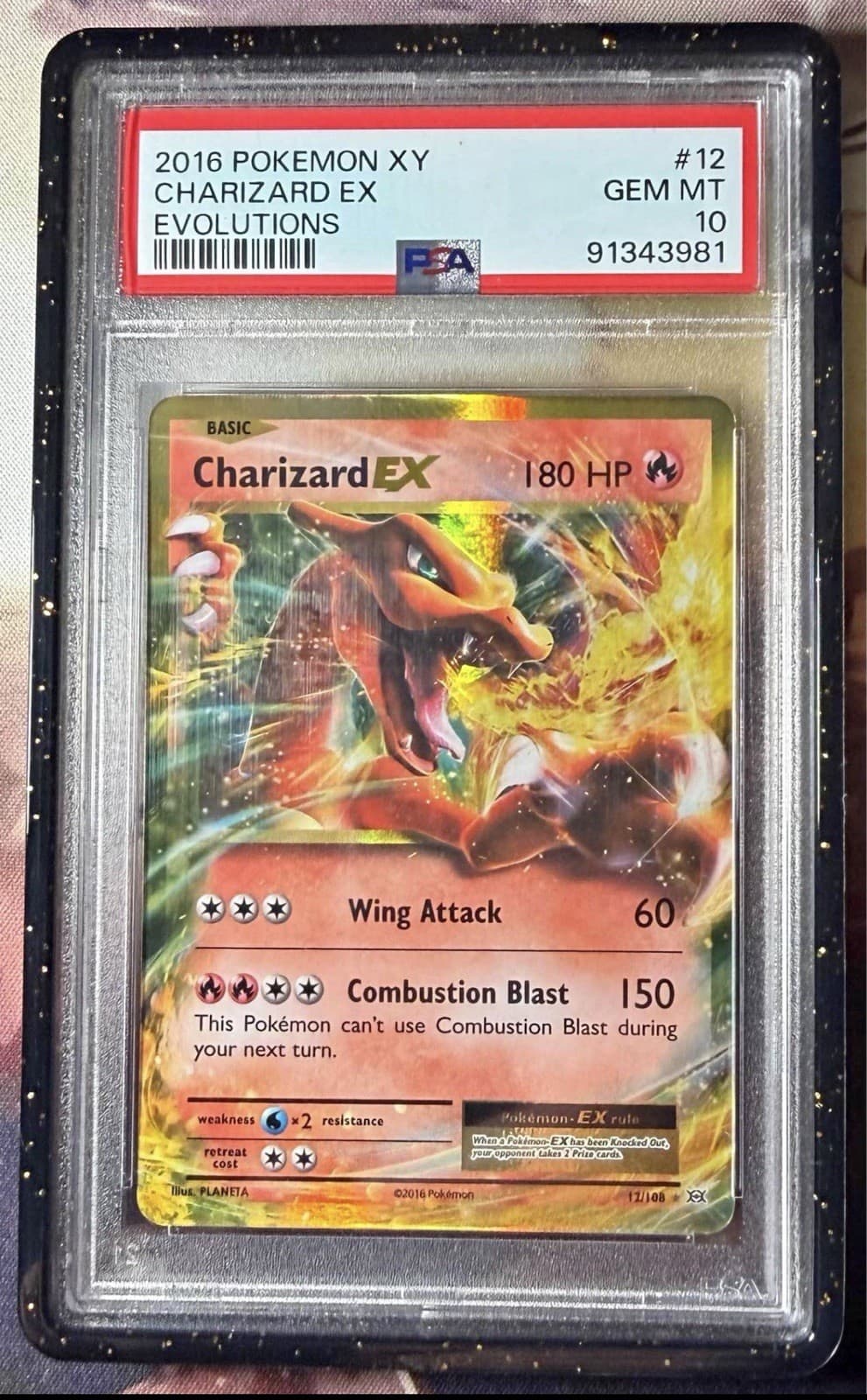 2016 POKEMON XY EVOLUTIONS CHARIZARD EX 12/108 PSA 10 - Guard NOT included