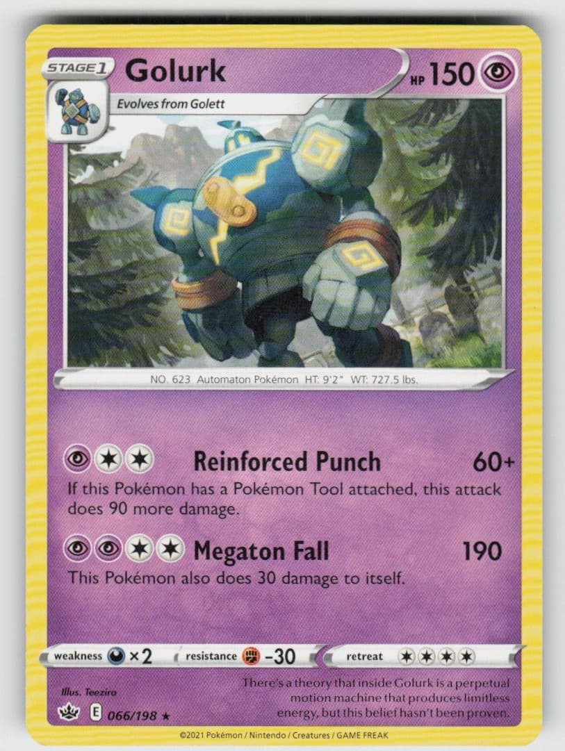 Golurk 066/198 Rare Chilling Reign Near Mint