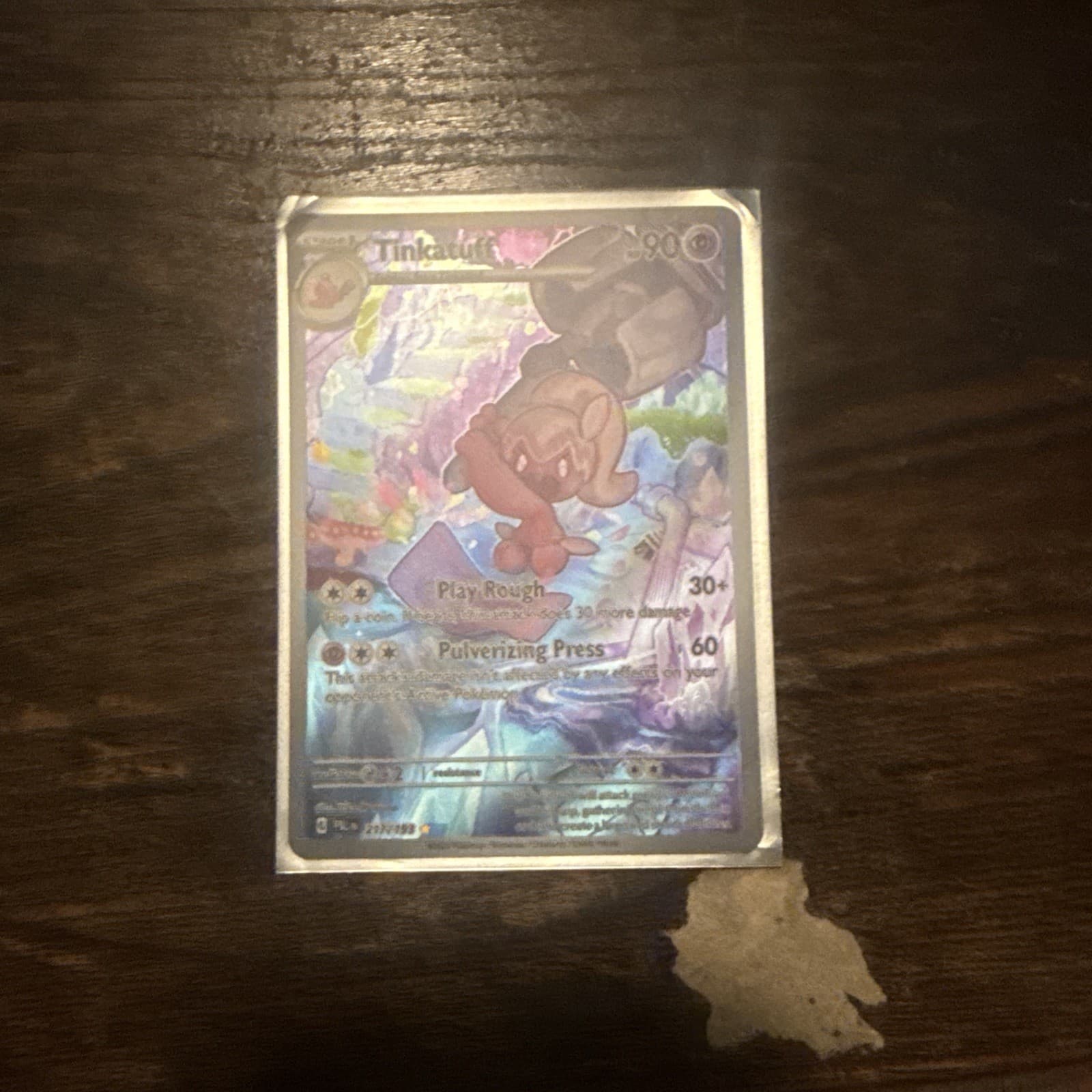 Tinkatuff Pokemon Paldea Evolved illustration rare  217/193 Includes Sleeve