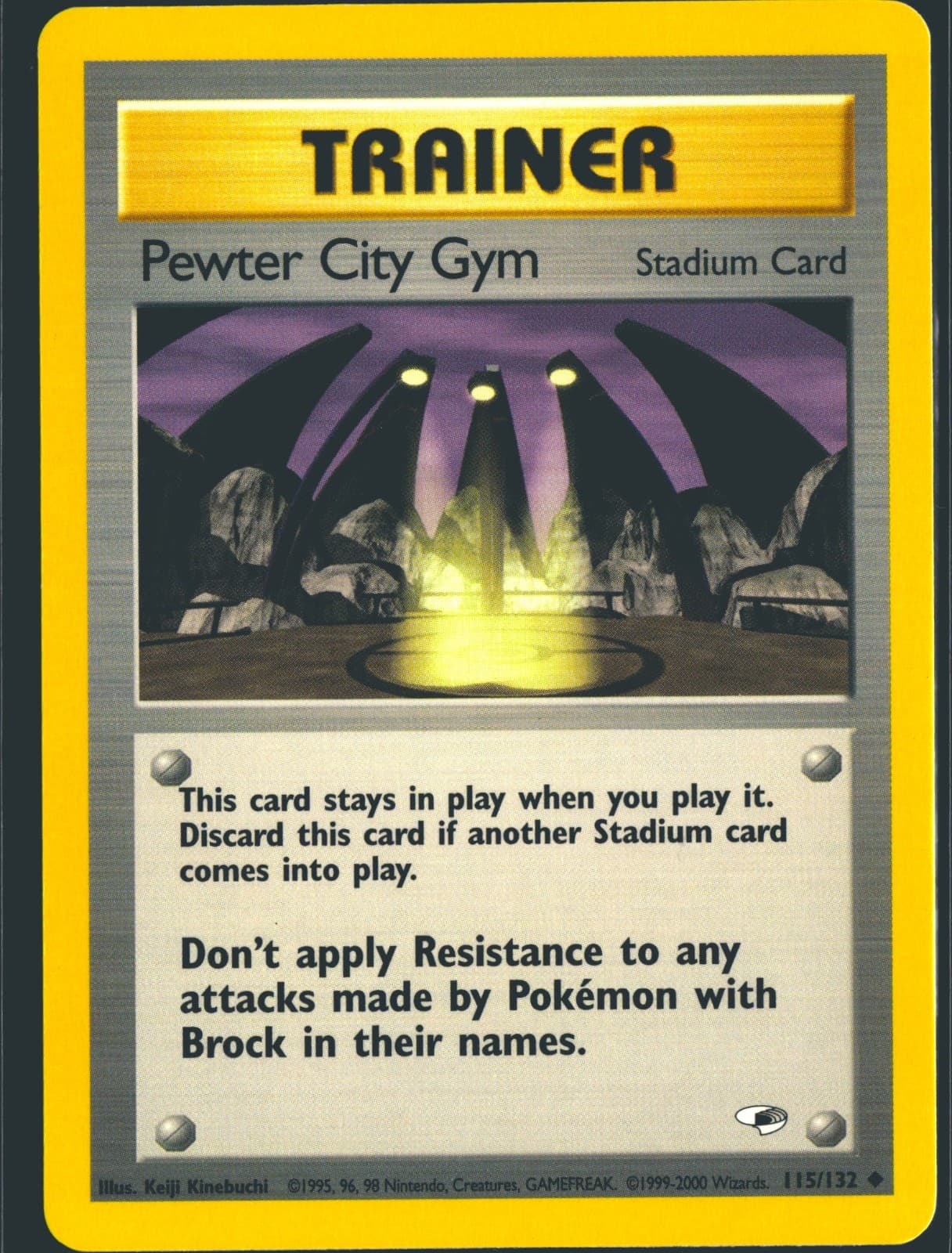 Pewter City Gym 115/132 Uncommon Gym Heroes Pokemon Unlimited Lightly Played