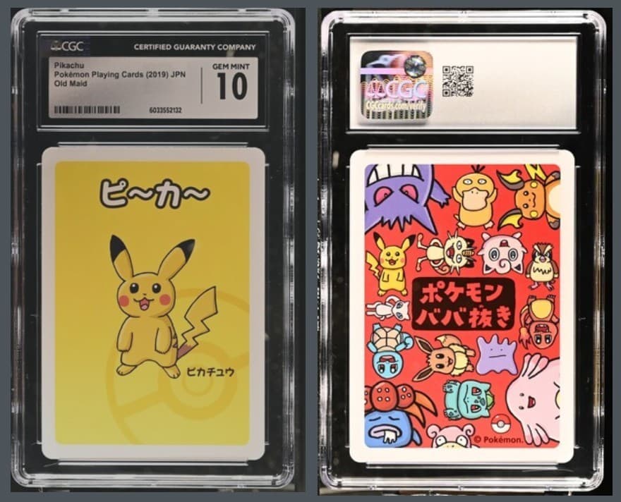 PIKACHU 2019 OLD MAID POKEMON PLAYING CARD CGC GEM MINT 10