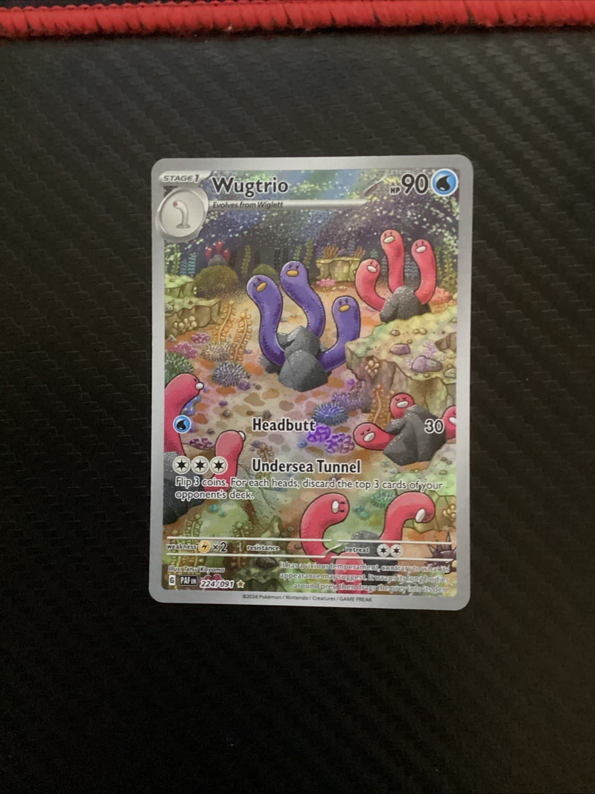 Wugtrio 224/091 Illustration Rare - Paldean Fates Pokemon Card - NM