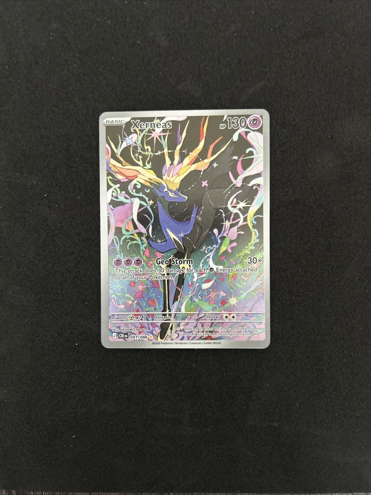 Pokémon TCG Chaos Rising Xerneas Illustration Rare 91/86 NM