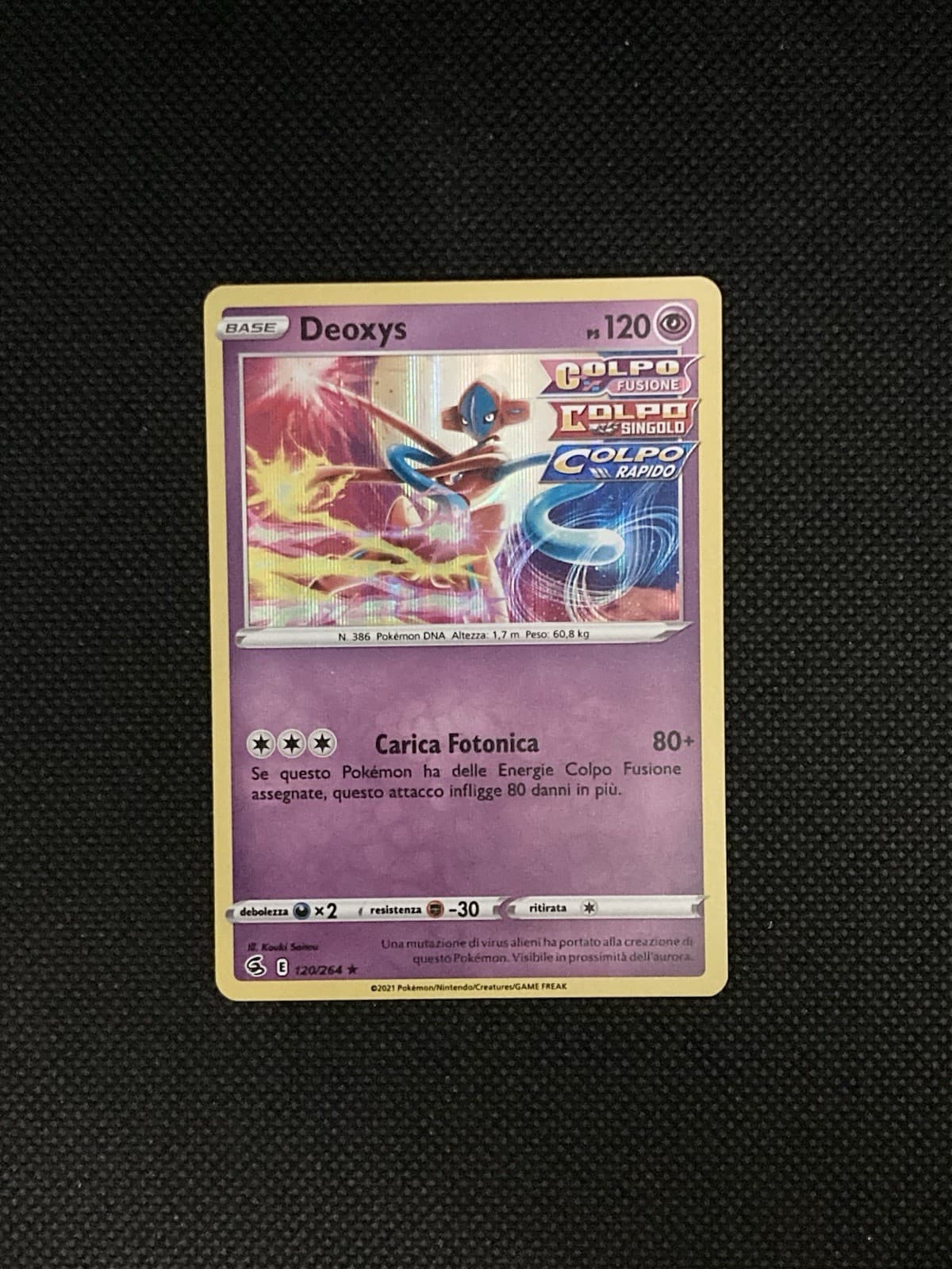 DEOXYS 120/264 Rara Holo Foil in Italiano POKEMON Colpo Fusione Nm