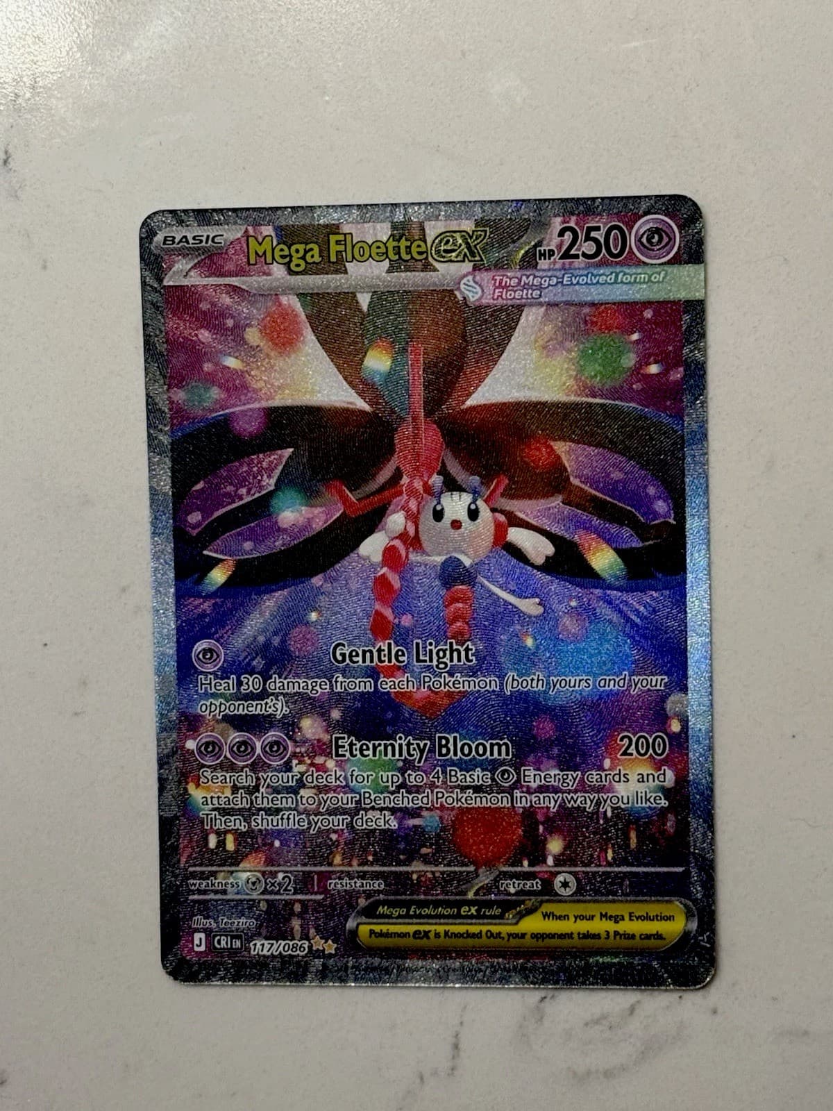 Mega Floette Ex SIR 117/086 & 101/086 035/086 Chaos Rising Holos Pokemon Cards