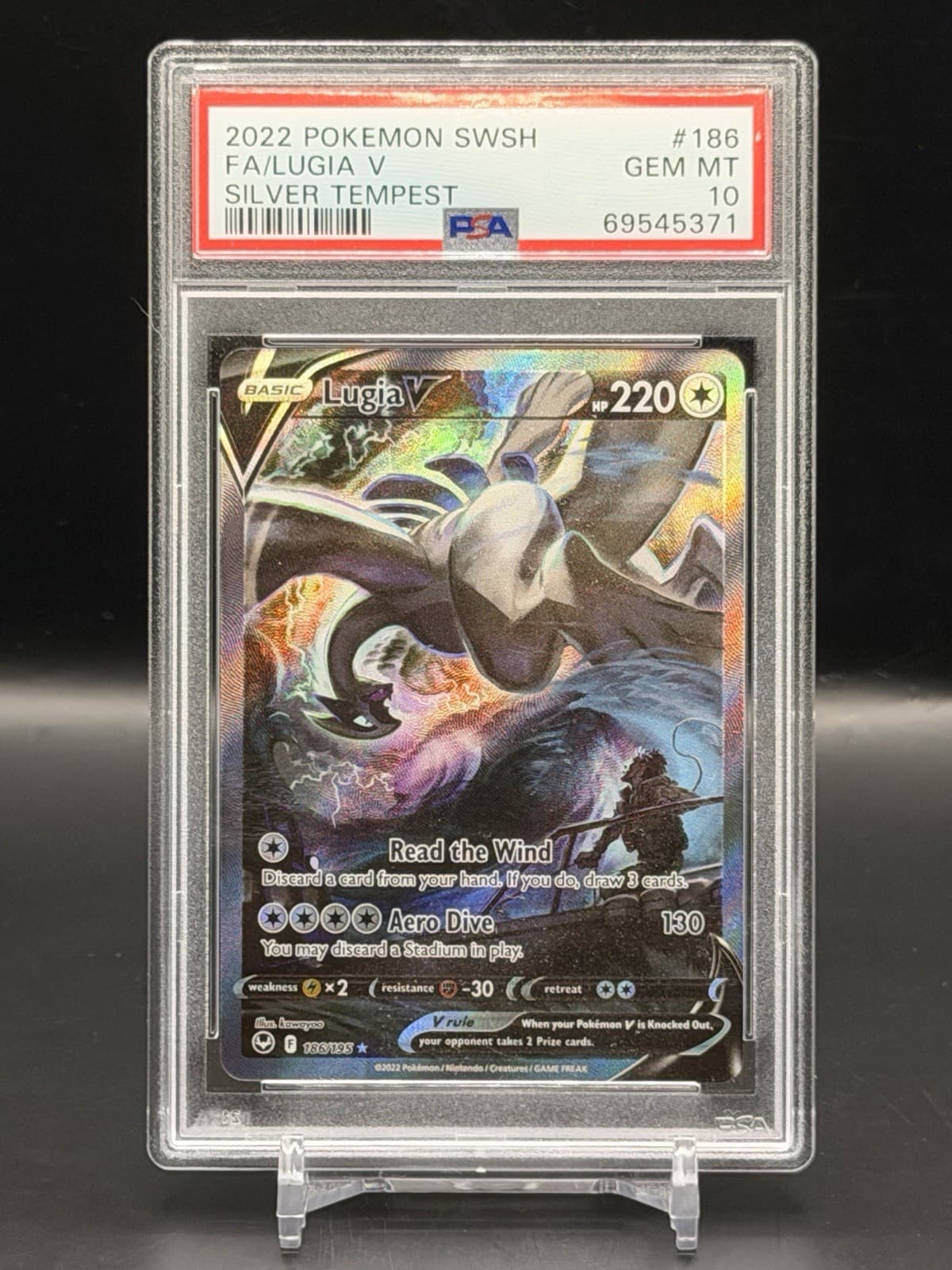 PSA 10 GM Lugia V Alternative Alt Art SR | SWSH Silver Tempest | 186/195 | US