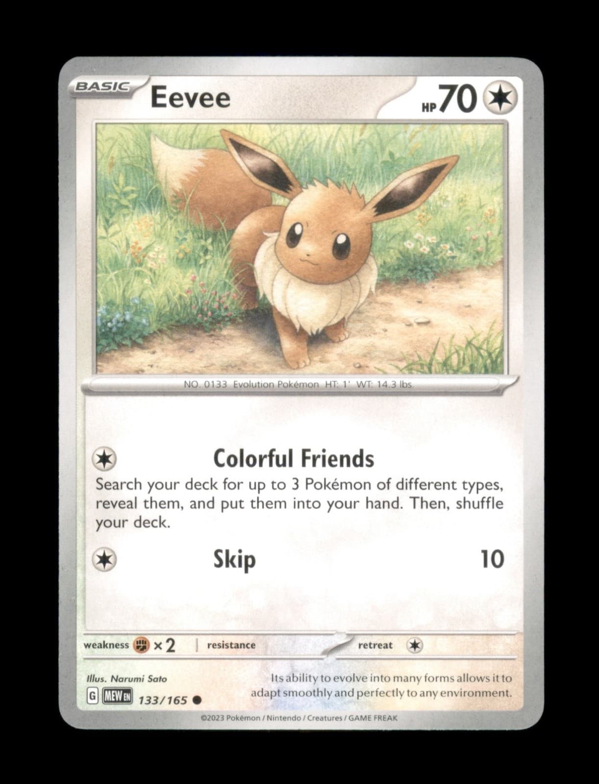 Pokemon Eevee Common SV: Scarlet & Violet 151 133/165 NM