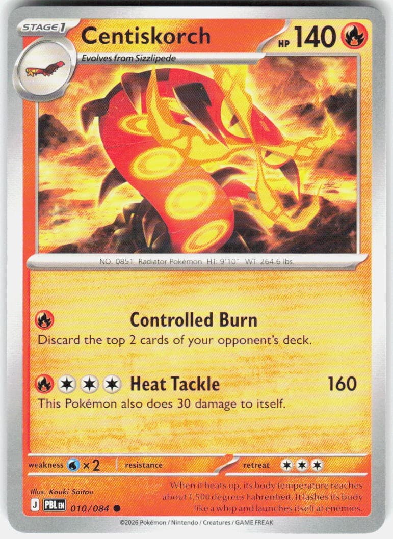 Pokemon Pitch Black Centiskorch 010/084] NM 1-10