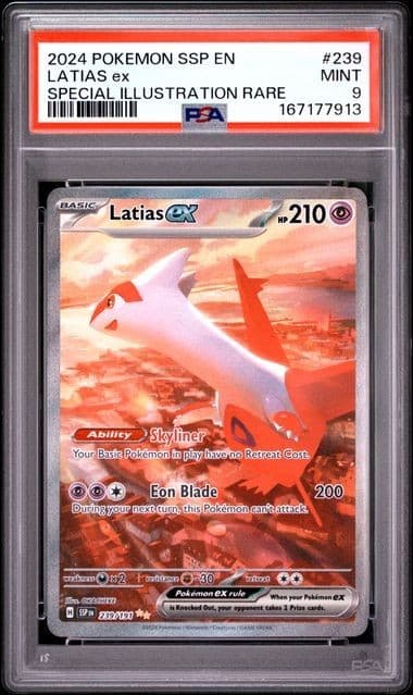 Pokemon Surging Sparks Special Illustration Rare - Latias EX 239/191 - PSA 9