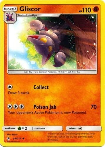 Gliscor - 99/214 - Uncommon (Near Mint) Unbroken Bonds - Fighting Pokémon