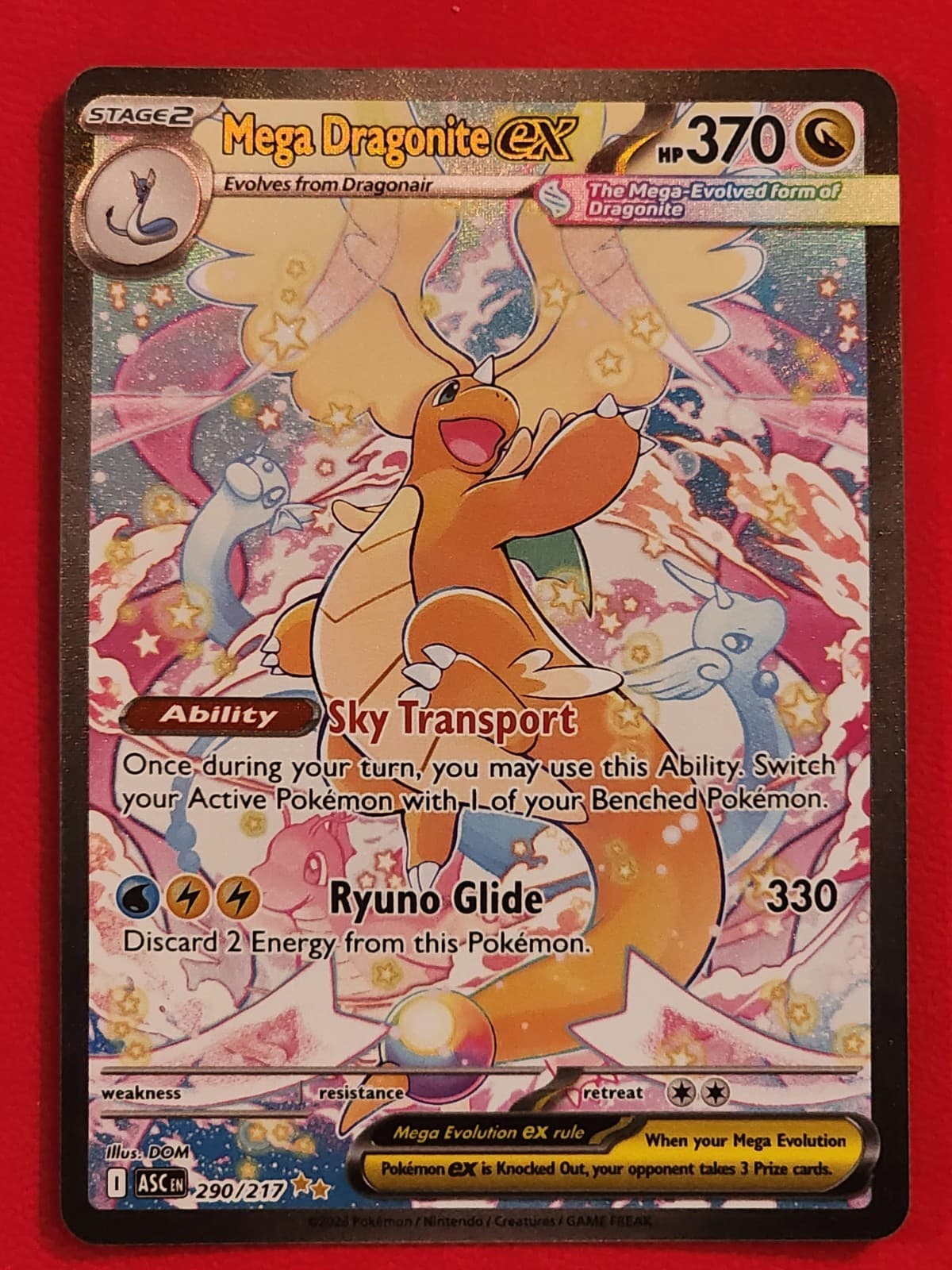 Mega Dragonite ex SIR Ascended Heroes 290/217 HP 370 English Pokémon TCG
