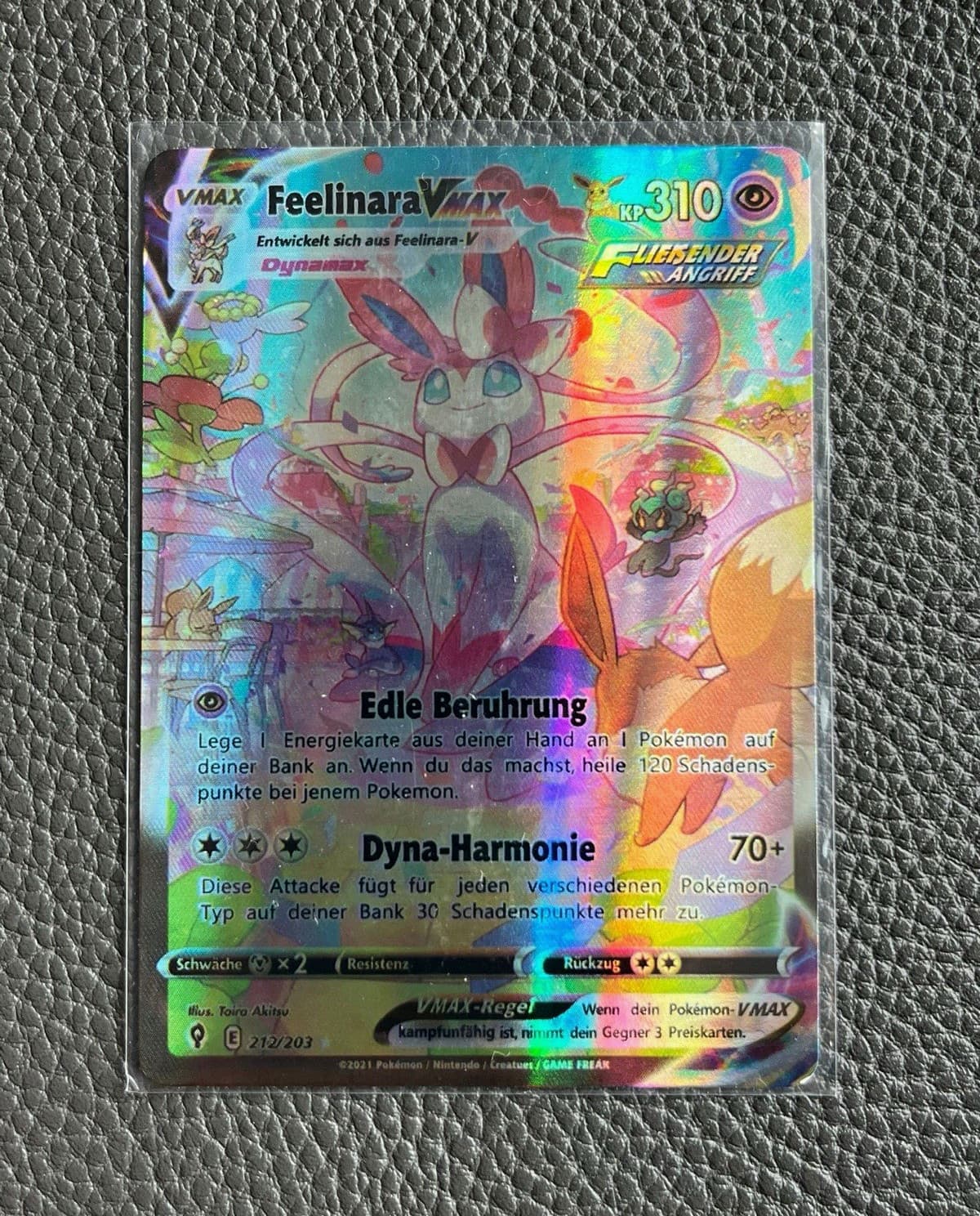 Pokémon TCG Feelinara VMAX 212/203 Deutsch Holo Full Art 2021 KP 310