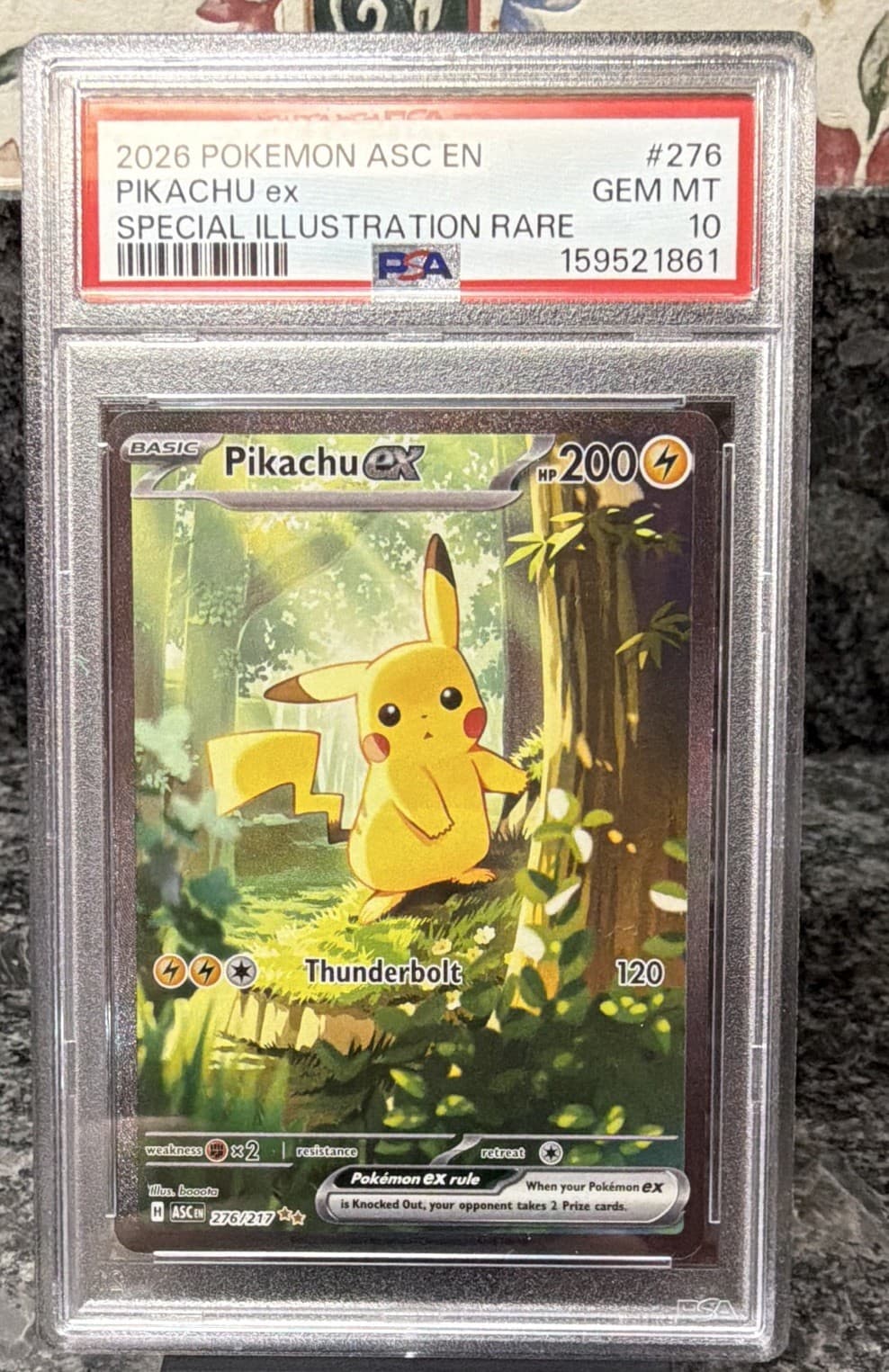 2026 Pokemon ASC EN Pikachu ex SIR #276 PSA 10