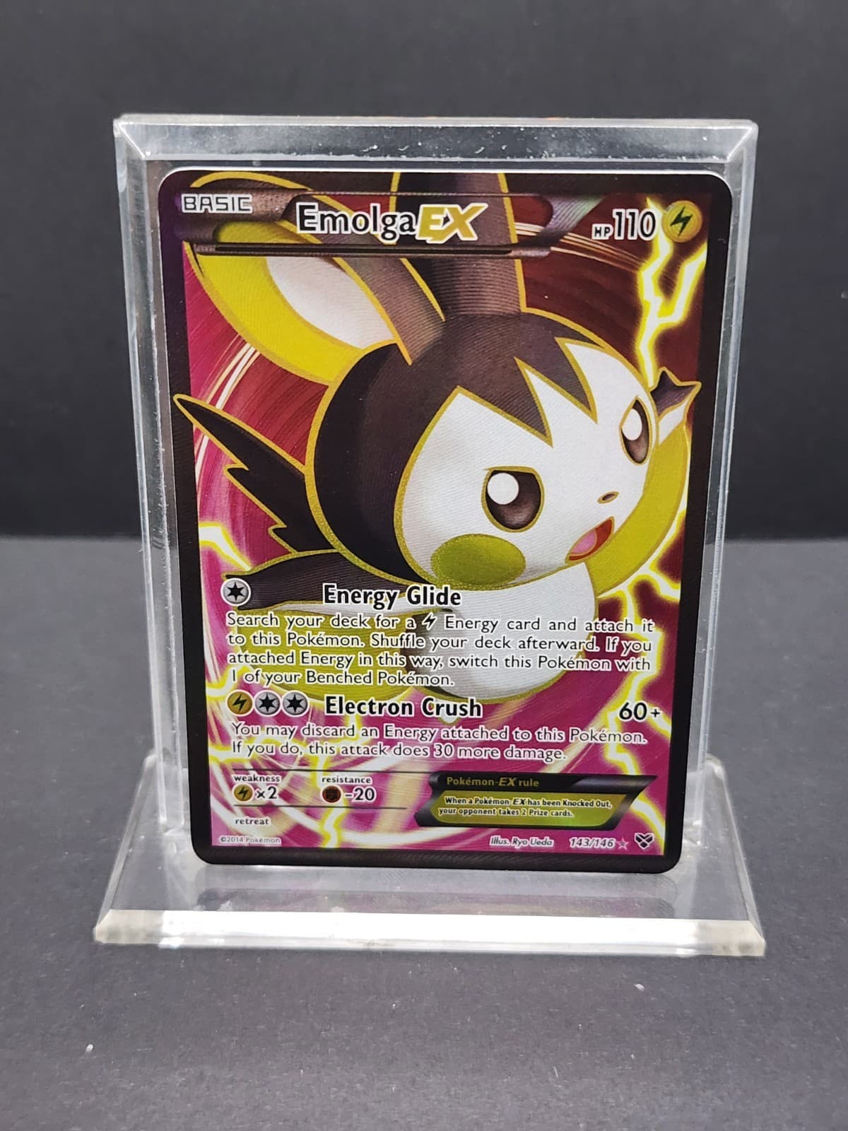 Pokemon Emolga EX 143/146 XY Full Art Ultra Rare NM