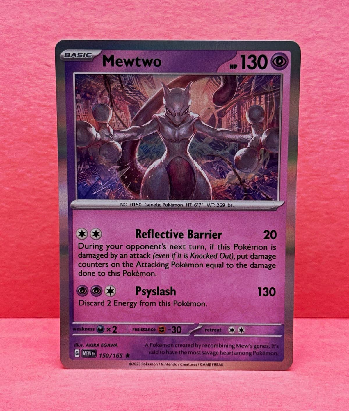 Pokemon TCG Mewtwo 150/165 Scarlet & Violet 151 Holo Rare 2023 English NM