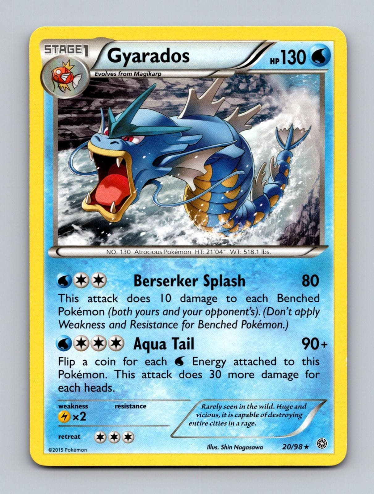 Gyarados 20/98 Rare Ancient Origins Pokemon Lightly Played
