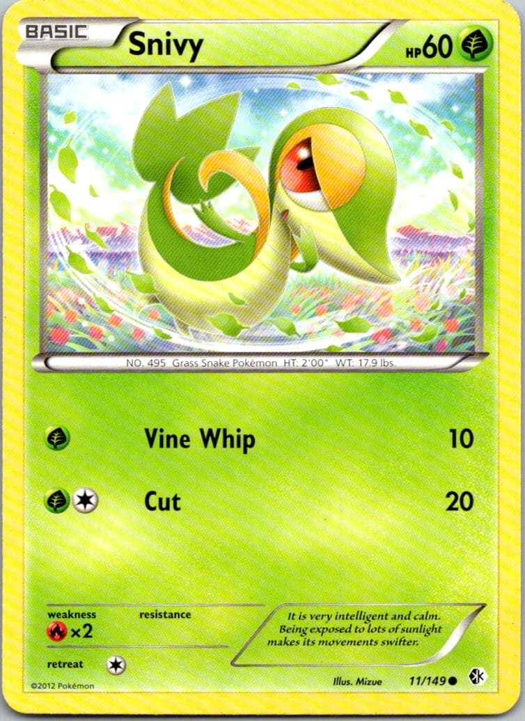 Snivy 11/149 Boundaries Crossed Pokemon TCG C LP