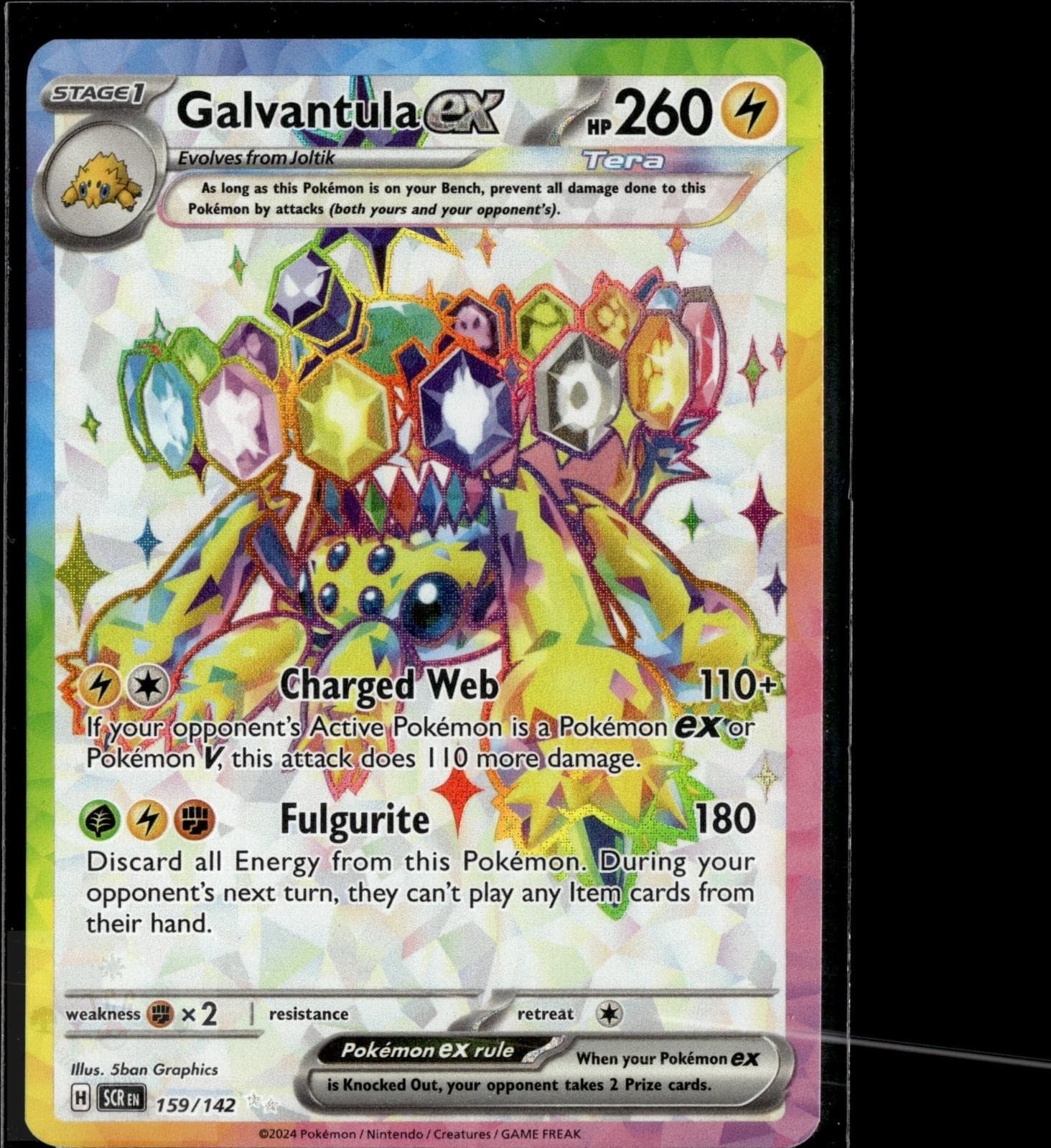 Galvantula ex 159/142 Ultra Rare Stellar Crown Pokemon Holo NM/M