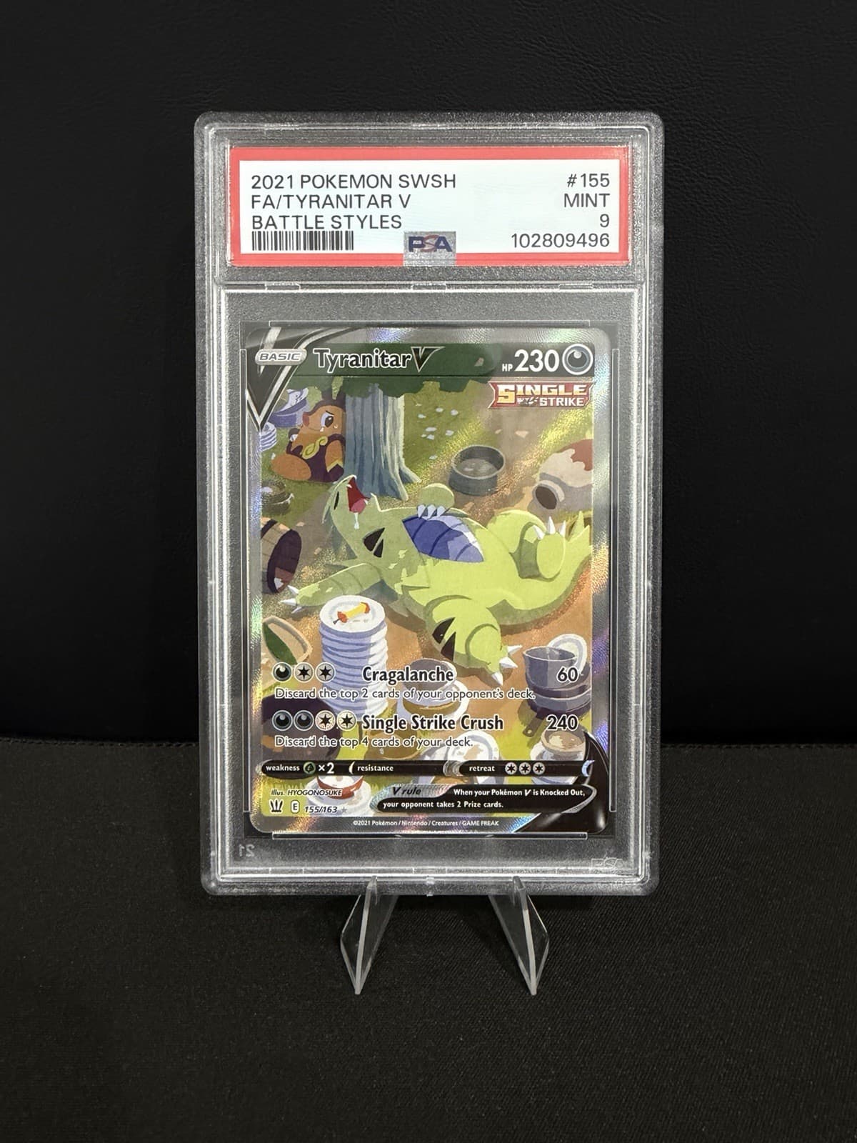 PSA 9 Tyranitar v Battle Styles 155/163 Alt Art