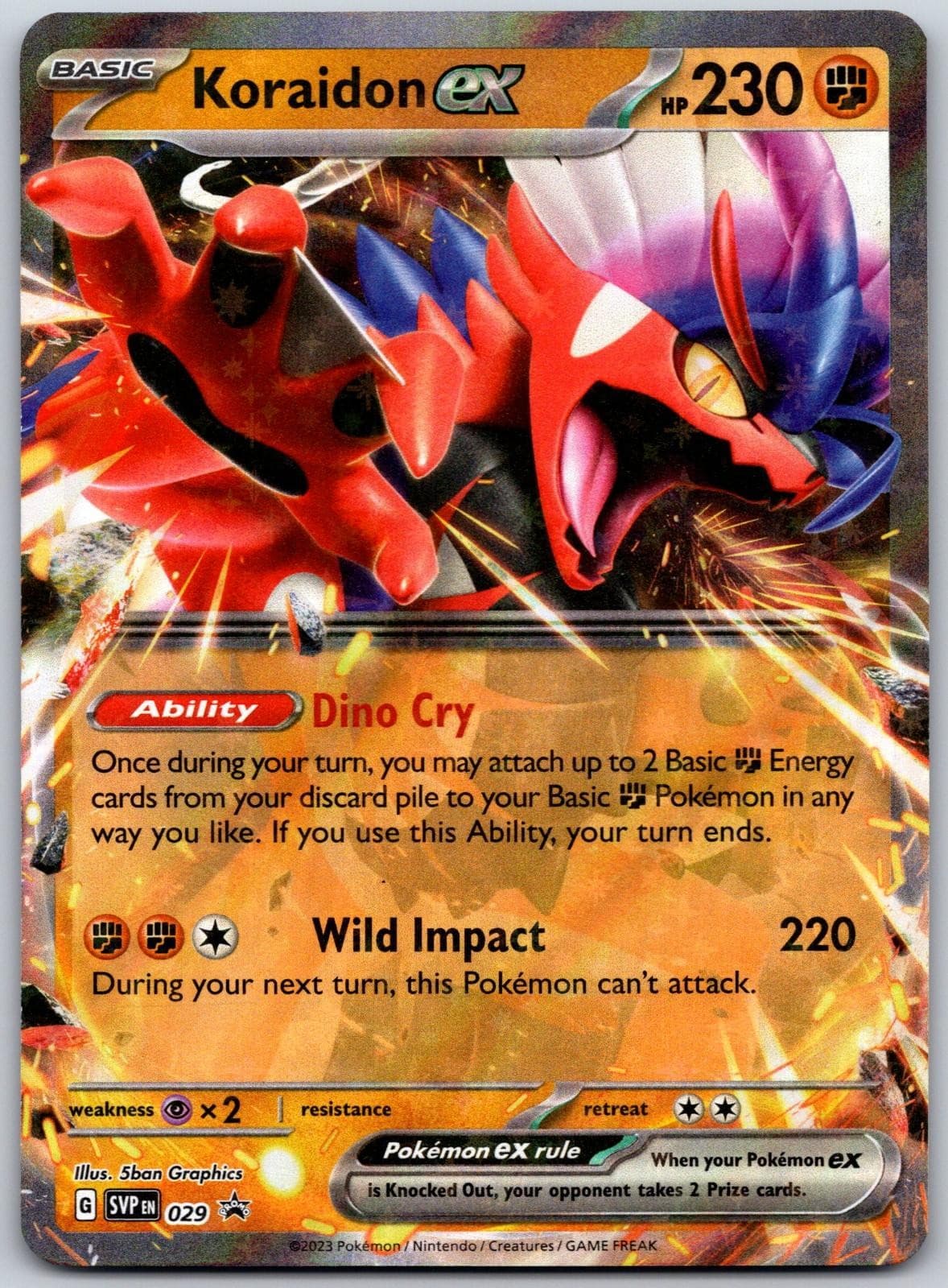 Koraidon ex 029 Holo Promo Near Mint Scarlet & Violet Promo